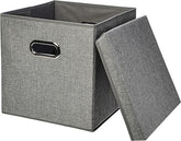 Foldable Burlap Storage Cubes