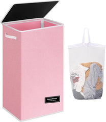 Collapsible Laundry Basket with Removable Bag