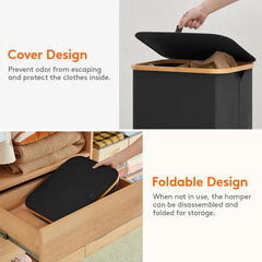 Foldable Fabric Laundry Baskets with Removable Laundry Bag