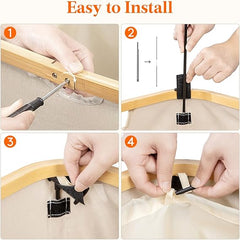 Foldable Fabric Laundry Baskets with Removable Laundry Bag