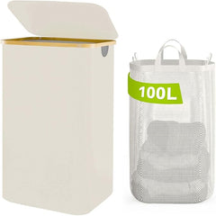 Foldable Fabric Laundry Baskets with Removable Laundry Bag