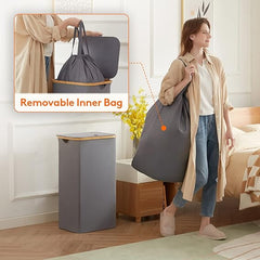 Foldable Fabric Laundry Baskets with Removable Laundry Bag