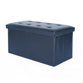Foldable Leather Designed Storage Ottoman