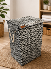 Textured Fabric Laundry Basket