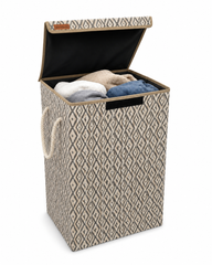 Textured Fabric Laundry Basket