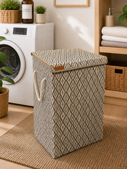 Textured Fabric Laundry Basket