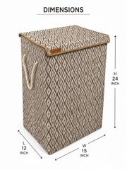 Textured Fabric Laundry Basket