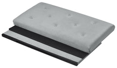 Foldable Velvet Designed Storage Ottoman - Grey