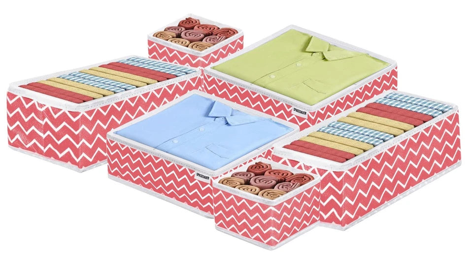 Pack of 6 Fabric Drawer Organizers