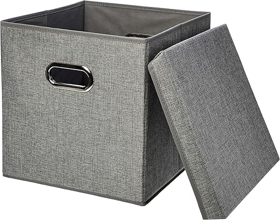 Foldable Burlap Storage Cubes