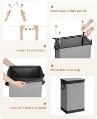 Collapsible Laundry Basket with Removable Bag