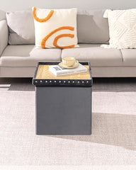 Velvet Designed Storage Ottoman Folding Coffee Table