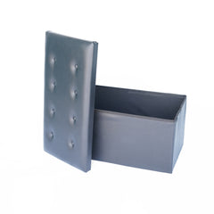 Foldable Leather Designed Storage Ottoman