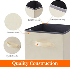 Pack of 5 Foldable Fabric Storage Box