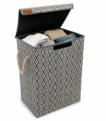 Textured Fabric Laundry Basket