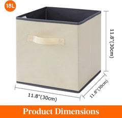 Pack of 5 Foldable Fabric Storage Box