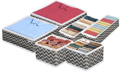 Pack of 6 Fabric Drawer Organizers